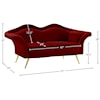 Meridian Furniture Lips Loveseat