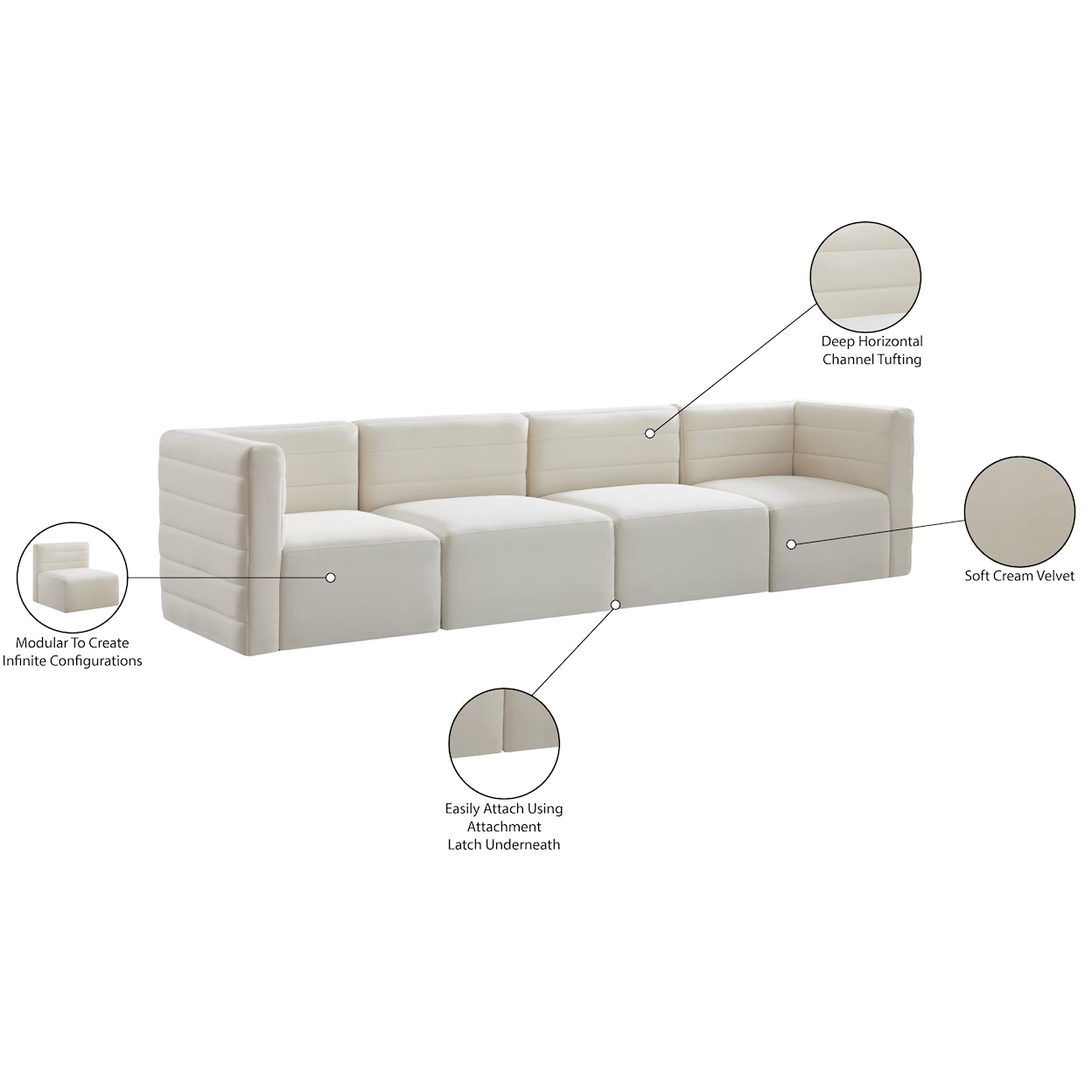 Meridian Furniture Quincy Modular Sofa