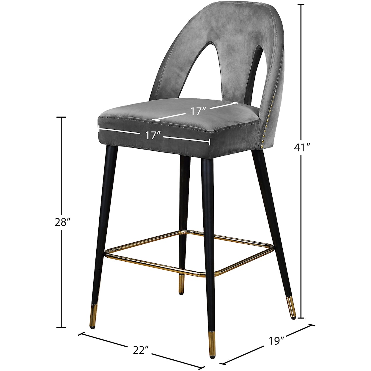 Meridian Furniture Akoya Stool