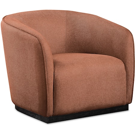 Mylah Cognac Polyester Fabric Chair
