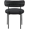 Meridian Furniture Beacon Fabric Dining Chair with Black Iron Frame