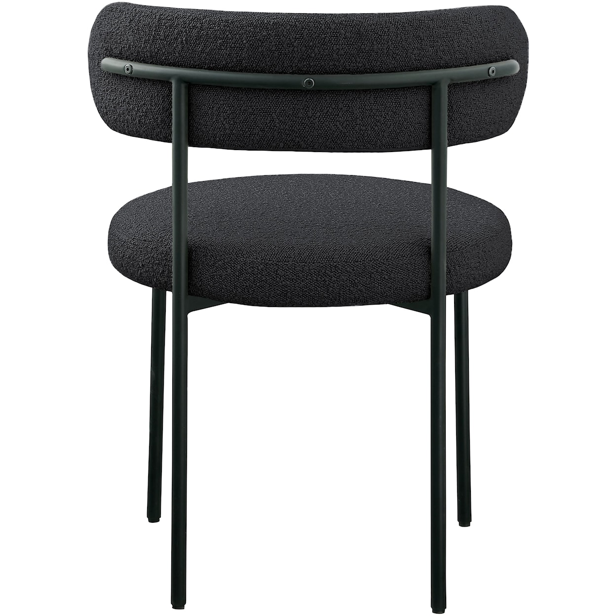 Meridian Furniture Beacon Fabric Dining Chair with Black Iron Frame