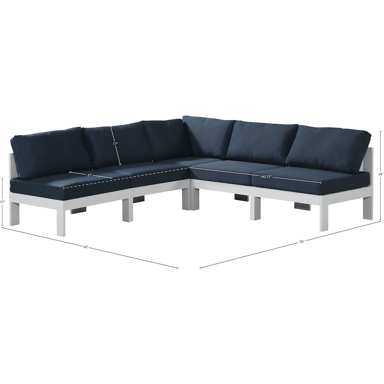 Meridian Furniture Nizuc Modular Sectional