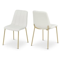 Isla White Faux Leather Dining Chair