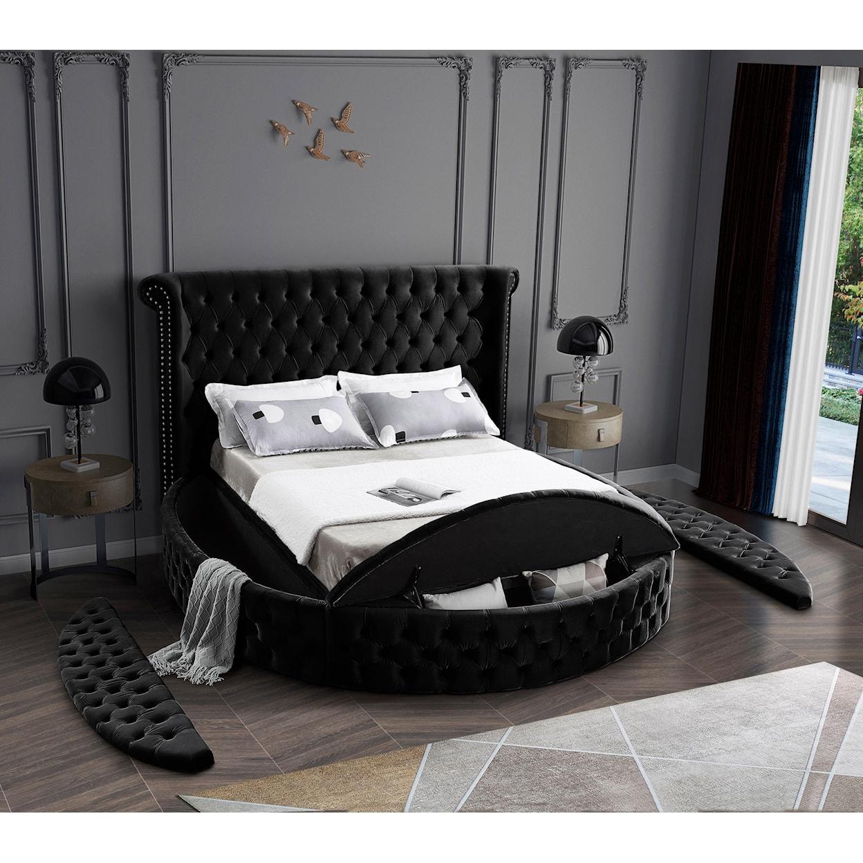 Meridian Furniture Luxus King Bed (3 Boxes)