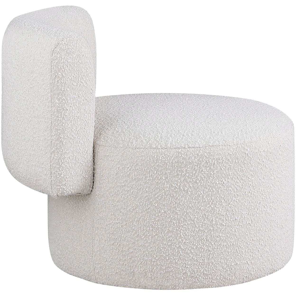 Meridian Furniture Como Upholstered Cream Boucle Fabric Accent Chair