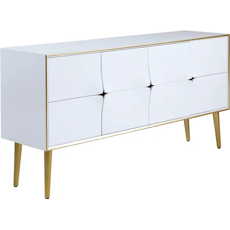 Pop White / Gold Sideboard/Buffet