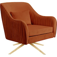 Paloma Cognac Velvet Accent Chair