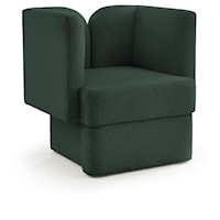 Marcel Green Boucle Fabric Chair