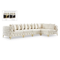 Tremblay Cream Velvet Modular Sectional