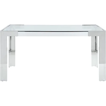 Contemporary Casper Dining Table Chrome Stainless Steel