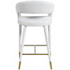 Meridian Furniture Destiny Upholstered Cream Boucle Counter Stool