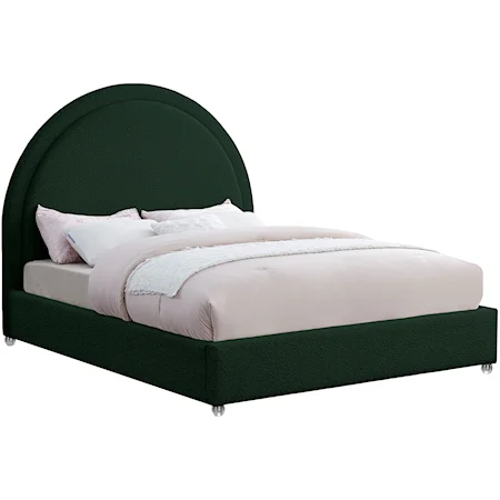 Milo Green Fabric Queen Bed