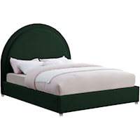 Milo Green Fabric King Bed