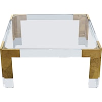 Contemporary Casper Coffee Table Gold Stainless Steel