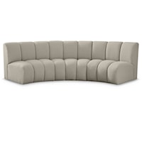 Infinity Brown Boucle Fabric 3Pc. Modular Sectional