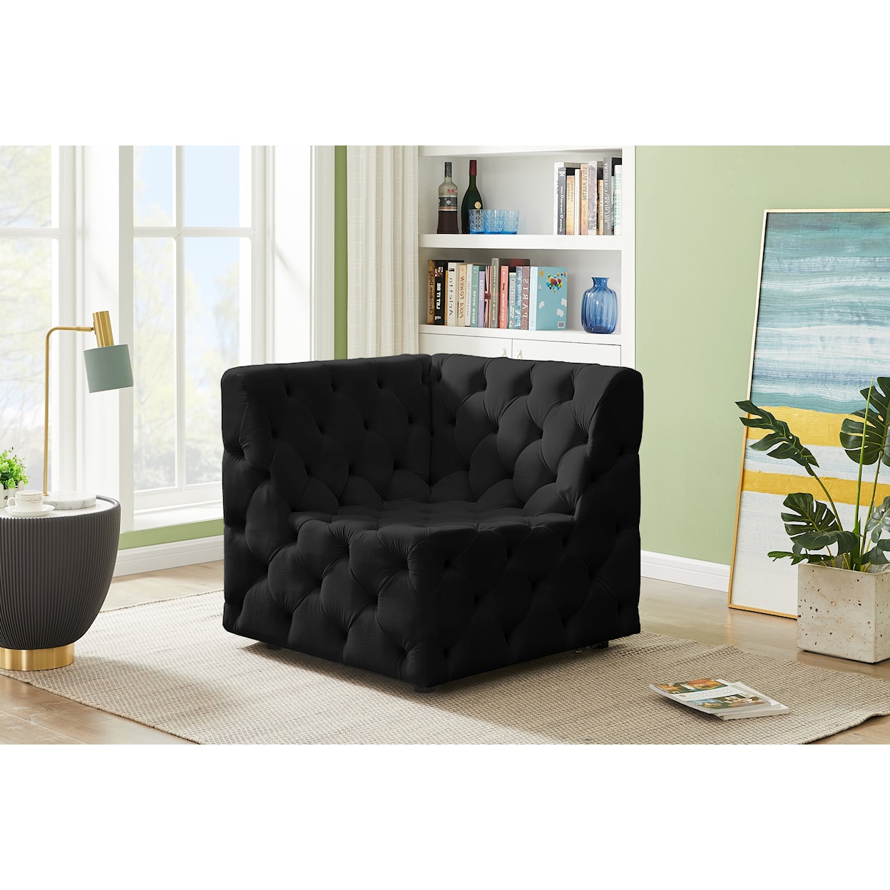 Meridian Furniture Tuft Corner Chair