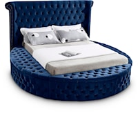 Luxus Navy Velvet King Bed (3 Boxes)