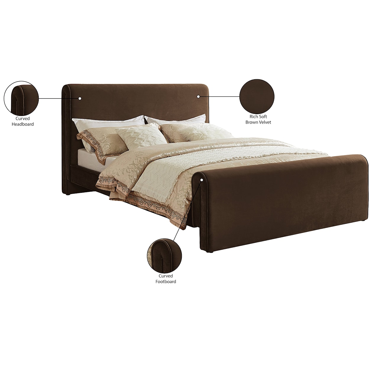 Meridian Furniture Sloan Queen Bed (3 Boxes)