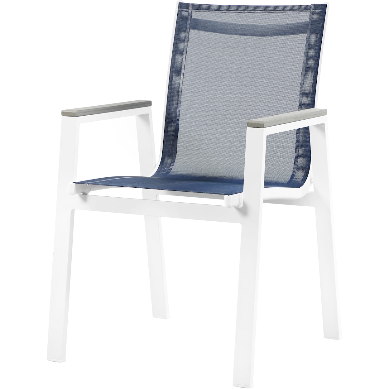 Meridian Furniture Nizuc Aluminum Mesh Dining Arm Chair