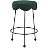 Meridian Furniture Fleur Upholstered Green Boucle Counter Stool