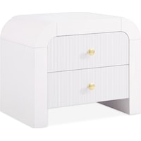 Contemporary Artisto Night Stand White