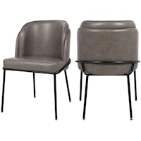 Jagger Grey Faux Leather Dining Chair