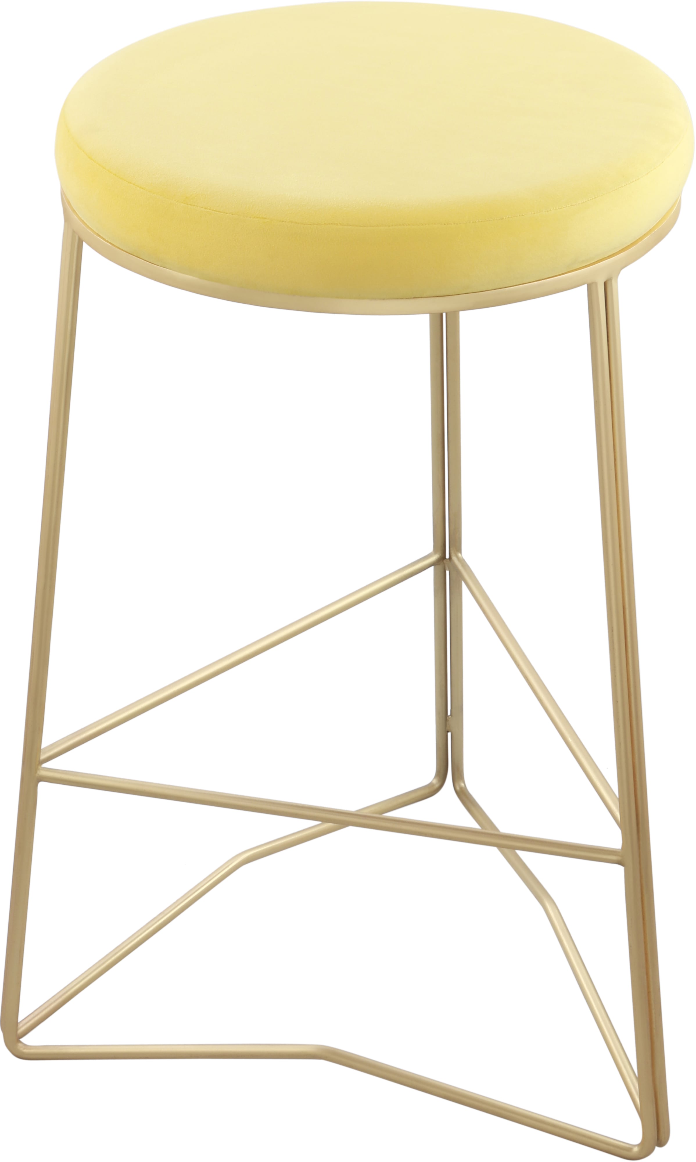 Meridian Furniture Tres 942YellowC Contemporary Upholstered Counter