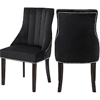 Oxford Black Velvet Dining Chair