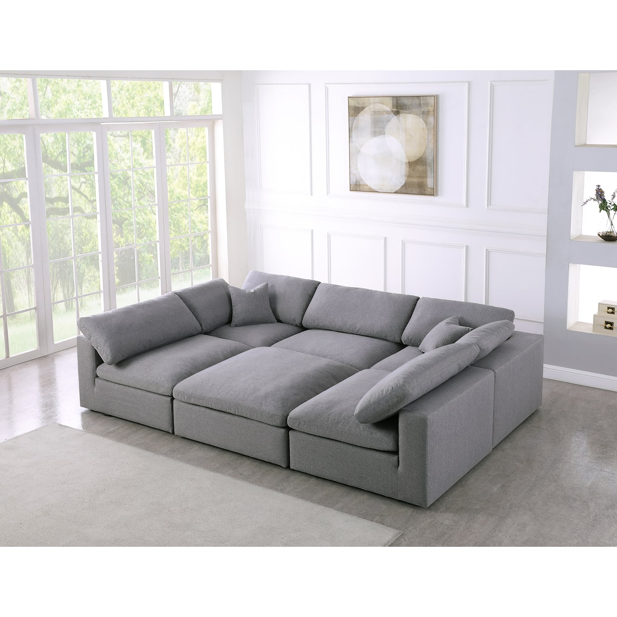 Meridian Furniture Serene Deluxe Comfort Modular Sectional