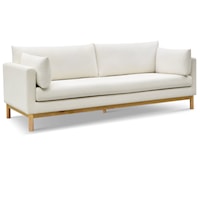 Langham Cream Linen Textured Fabric Sofa