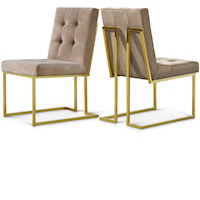 Pierre Beige Velvet Dining Chair