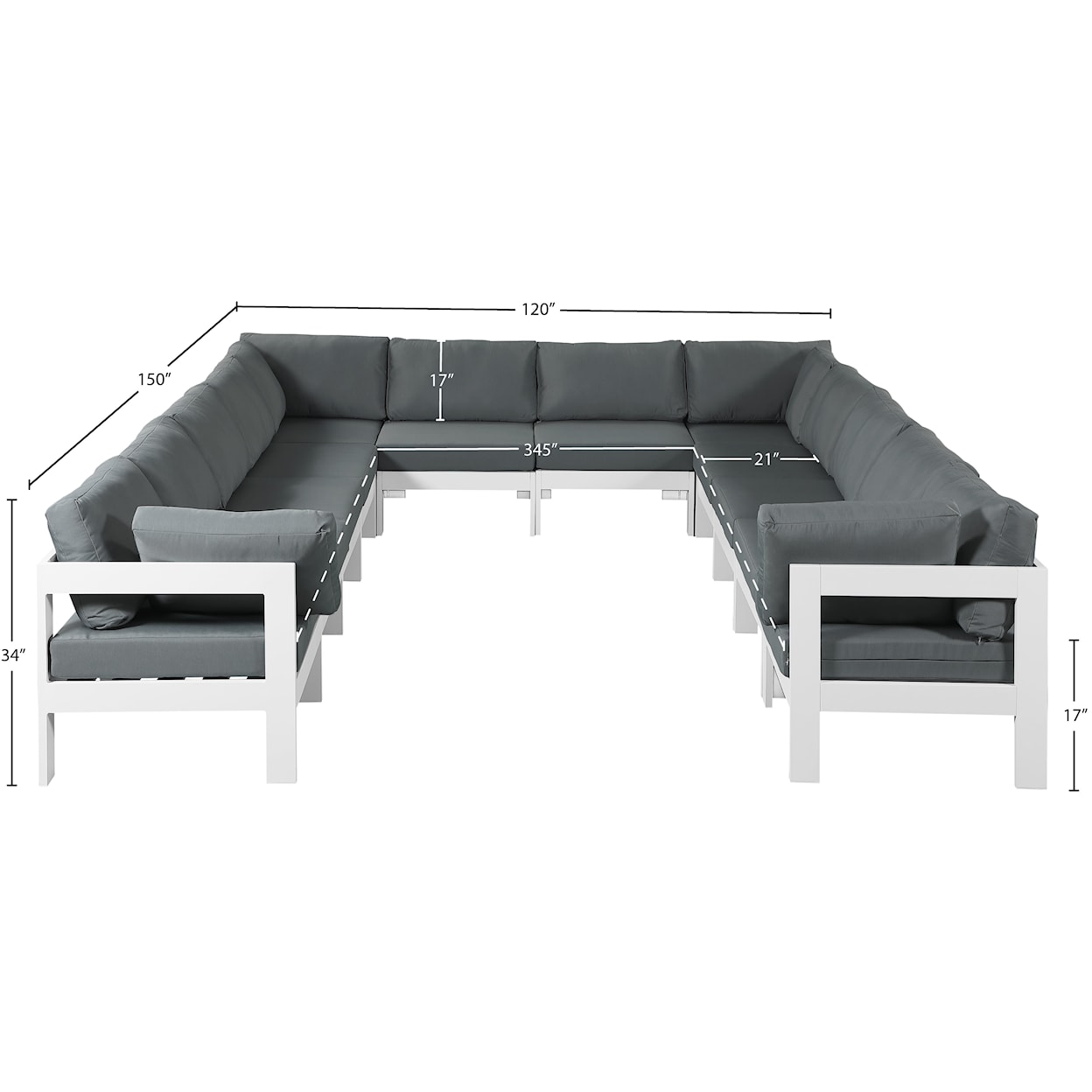 Meridian Furniture Nizuc Modular Sectional