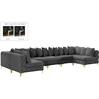 Tremblay Grey Velvet Modular Sectional