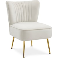 Tess Cream Velvet Accent Chair