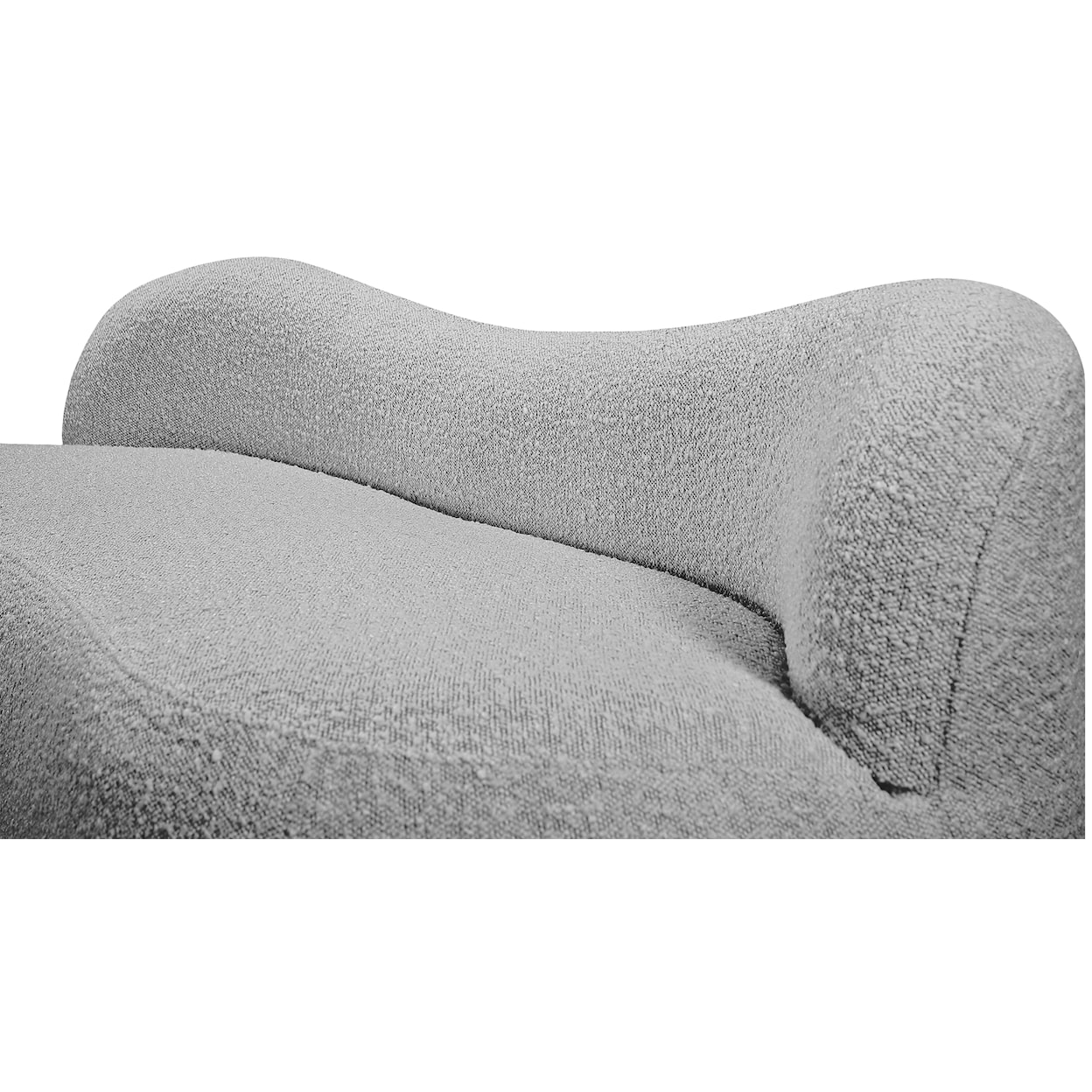 Meridian Furniture Flair Upholstered Grey Boucle Fabric Bench