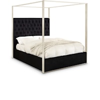 Porter Black Velvet King Bed