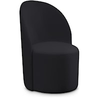 Hautely Black Boucle Fabric Accent Chair