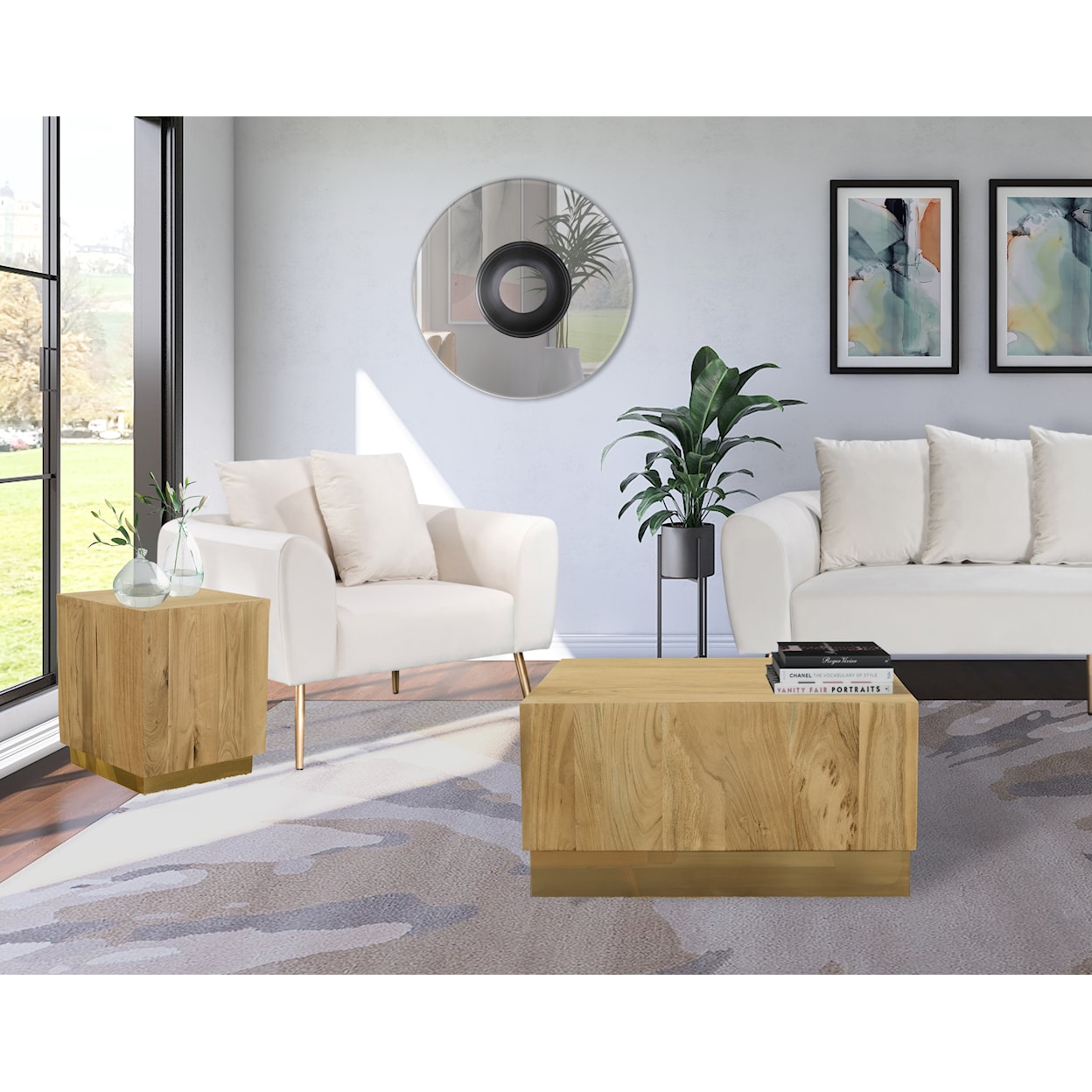 Meridian Furniture Acacia End Table