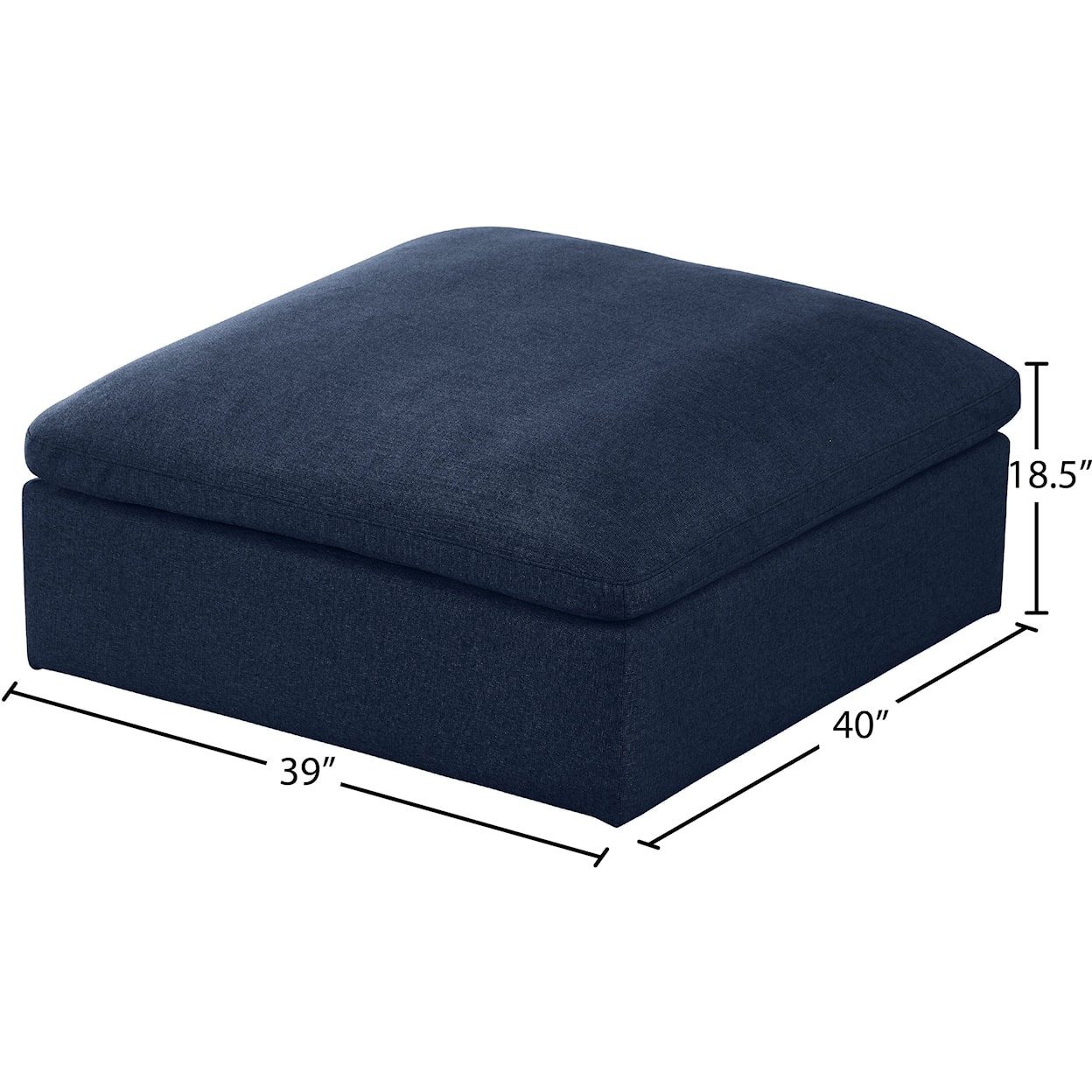 Meridian Furniture Serene Deluxe Comfort Modular Ottoman