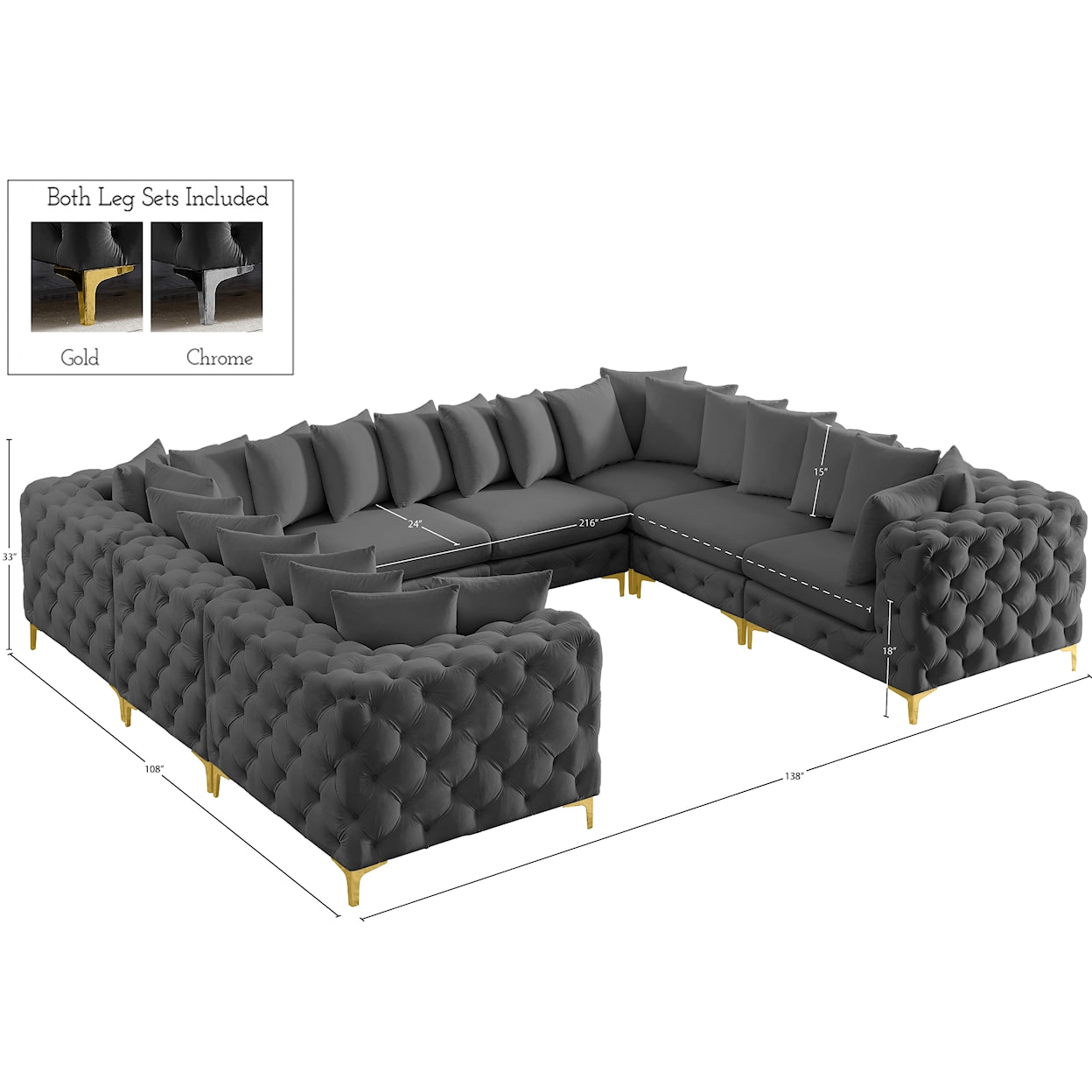 Meridian Furniture Tremblay Modular Sectional