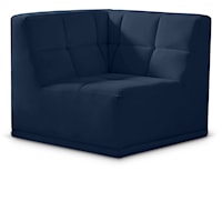 Relax Navy Velvet Corner Chair