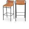 Meridian Furniture Dax Cognac Faux Leather Counter Stool