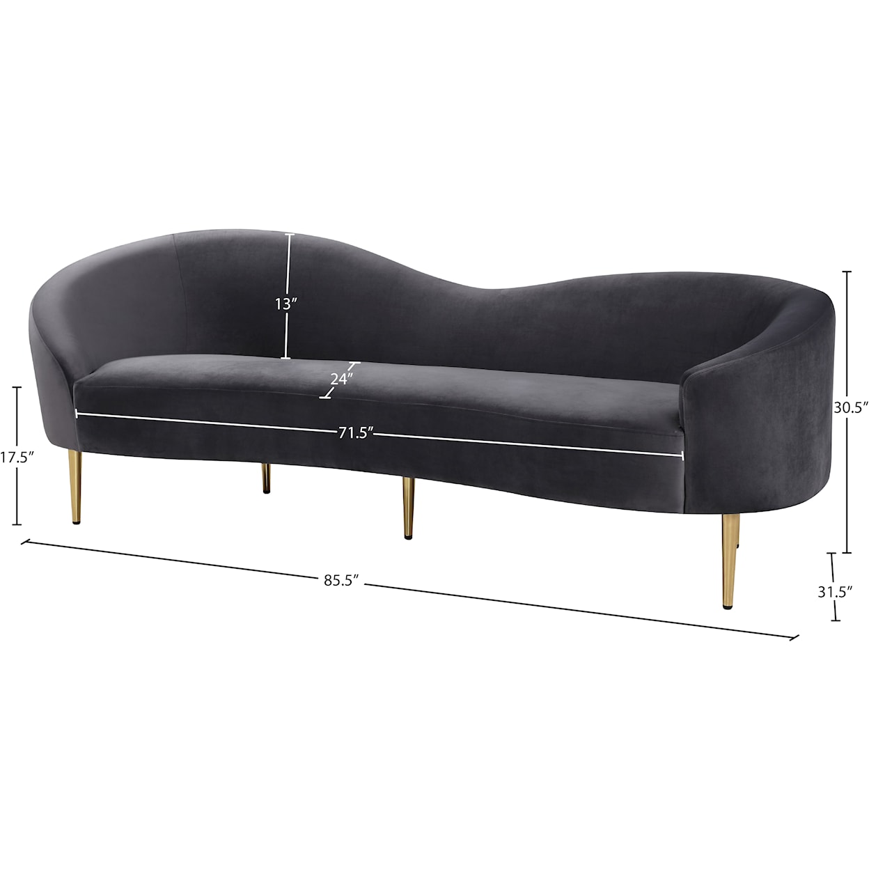 Meridian Furniture Ritz Sofa