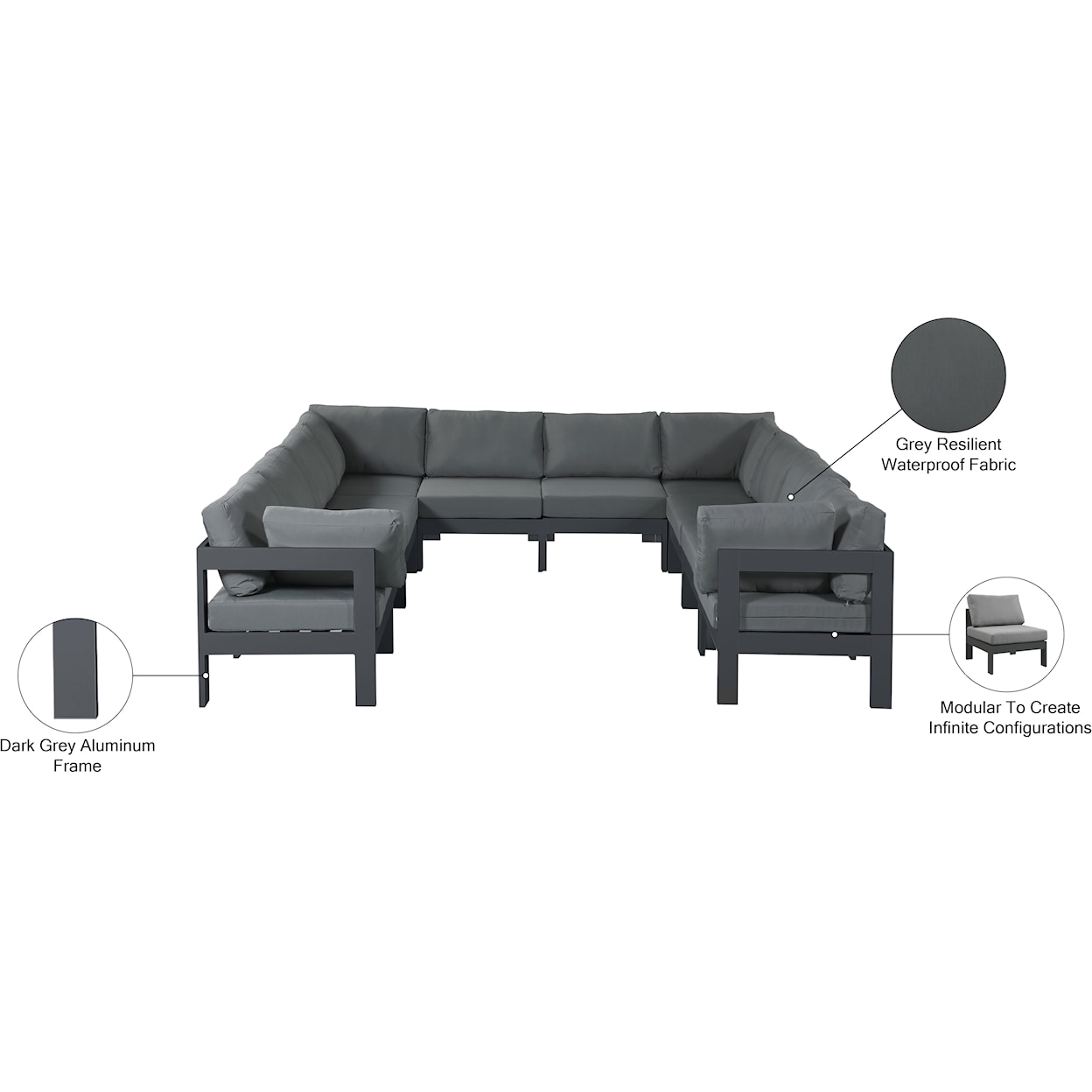 Meridian Furniture Nizuc Modular Sectional