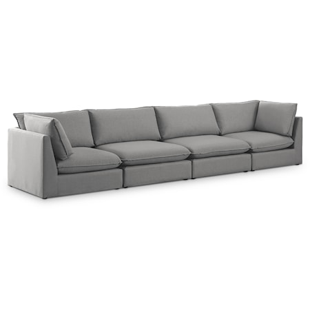 Mackenzie Grey Durable Linen Textured Modular Sofa