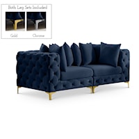 Tremblay Navy Velvet Modular Sofa