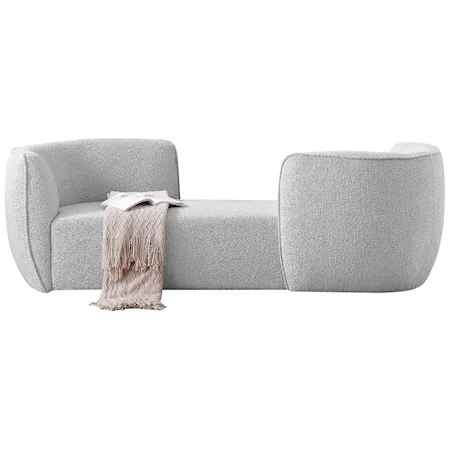 Hilton Grey Fabric Chaise