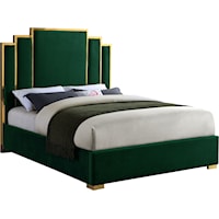 Hugo Green Velvet King Bed