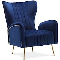 Opera Navy Velvet Accent Chair